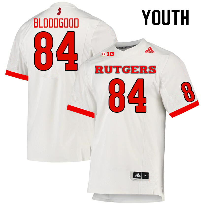 Youth #84 Gunnison Bloodgood Rutgers Scarlet Knights College Football Jerseys Stitched Sale-White